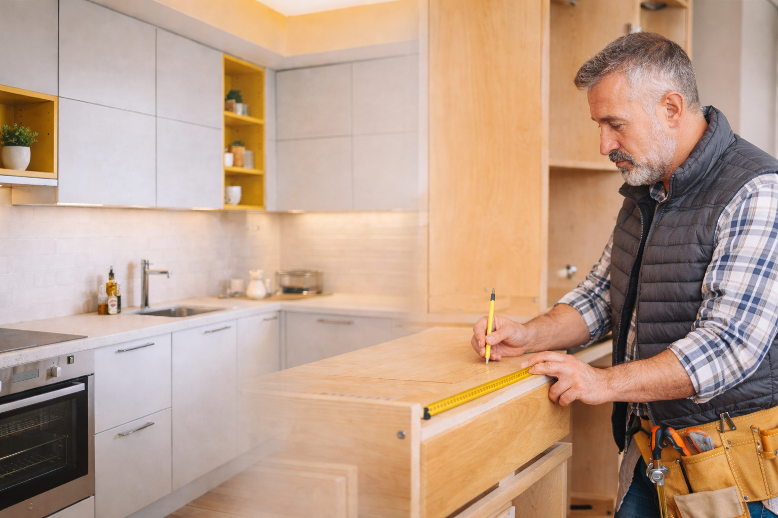 Usta İşi Mutfak Dolabı